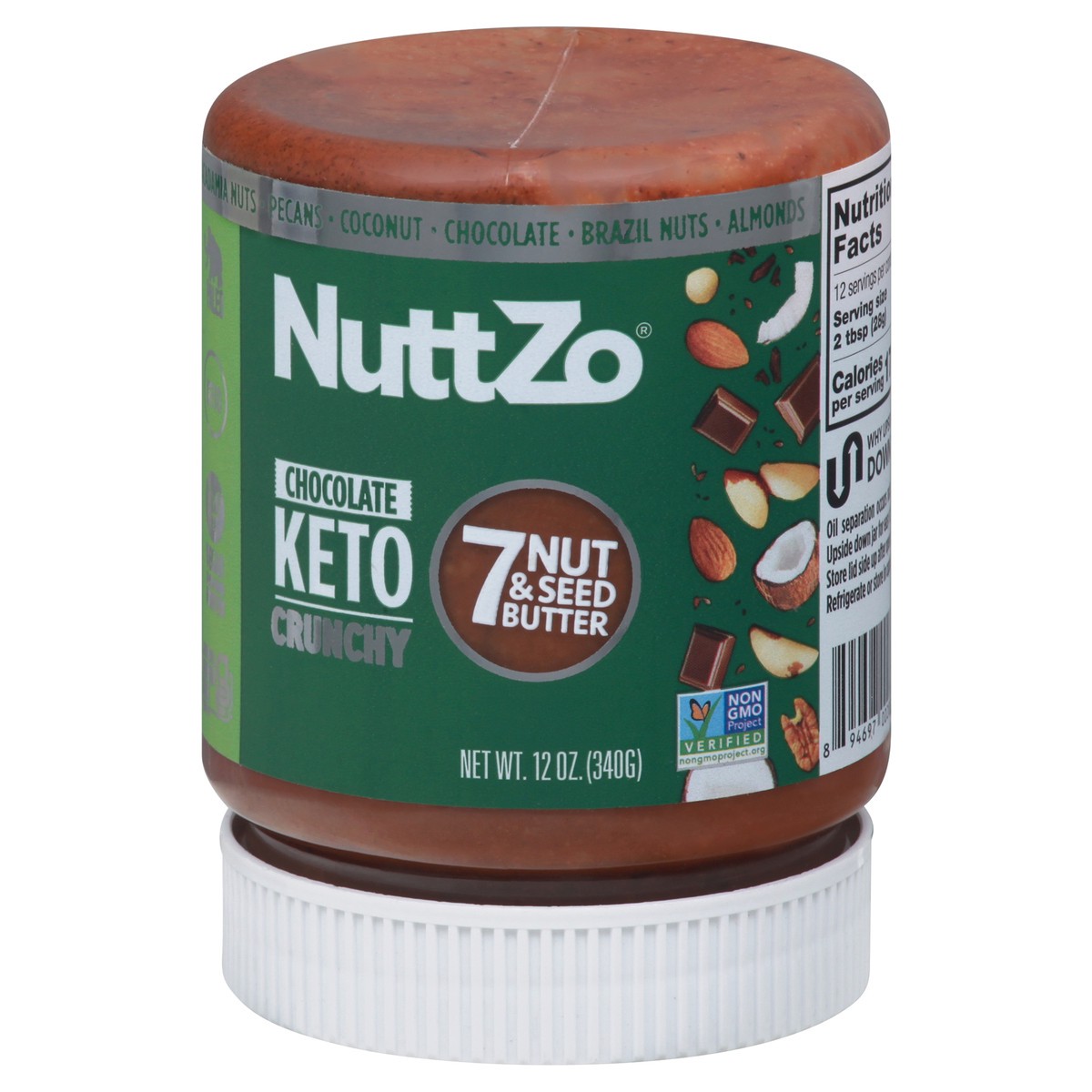 slide 7 of 12, NuttZo Chocolate Keto Butter 12 oz, 12 oz