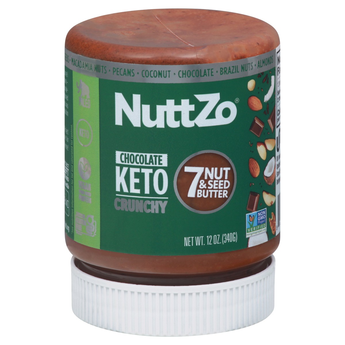 slide 1 of 12, NuttZo Chocolate Keto Butter 12 oz, 12 oz