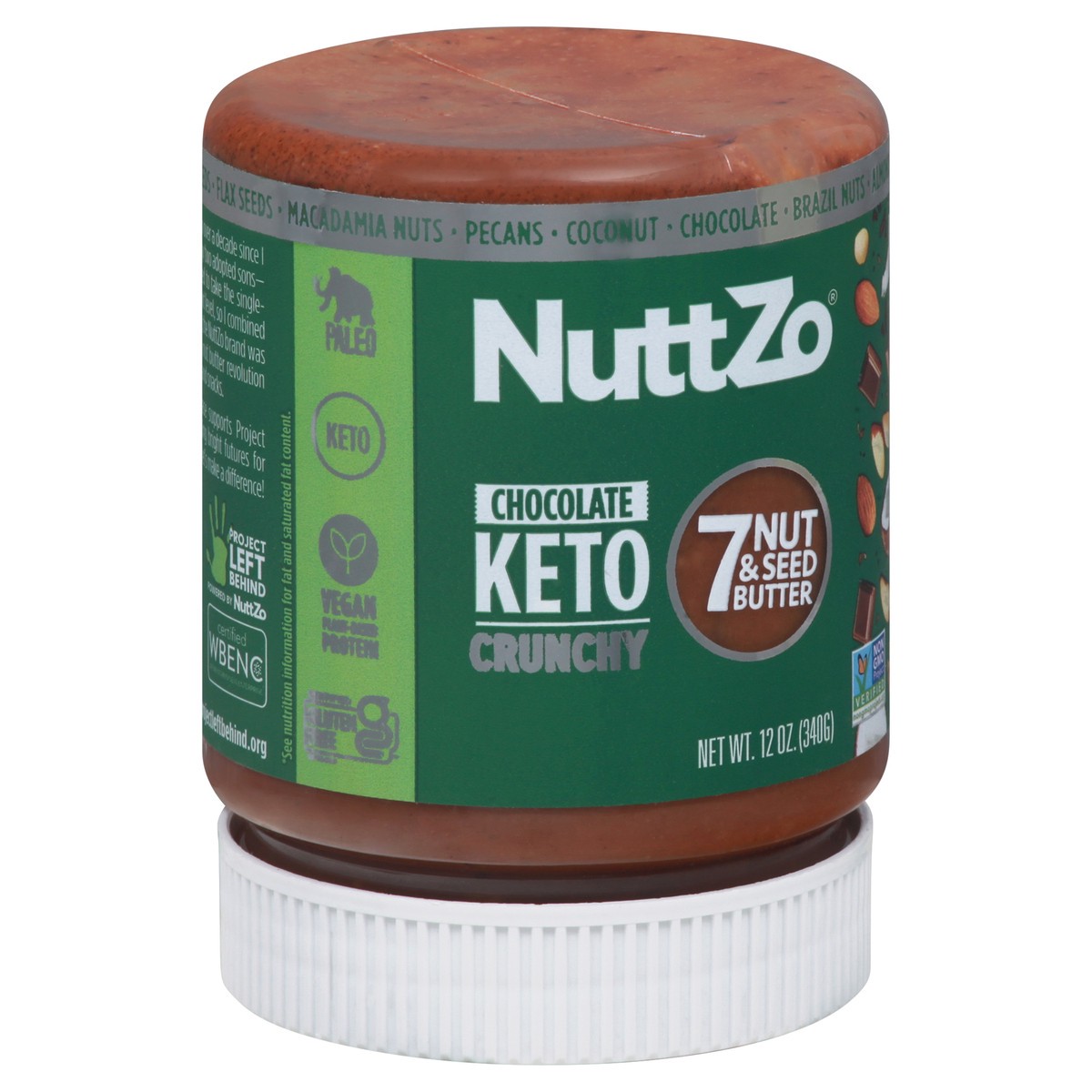 slide 11 of 12, NuttZo Chocolate Keto Butter 12 oz, 12 oz