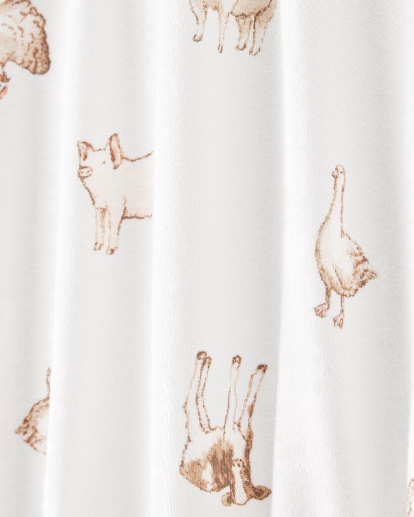slide 2 of 2, Carter's Toddler 2-Piece Farm Animals PurelySoft Pajamas Ivory 4T, 2 pc