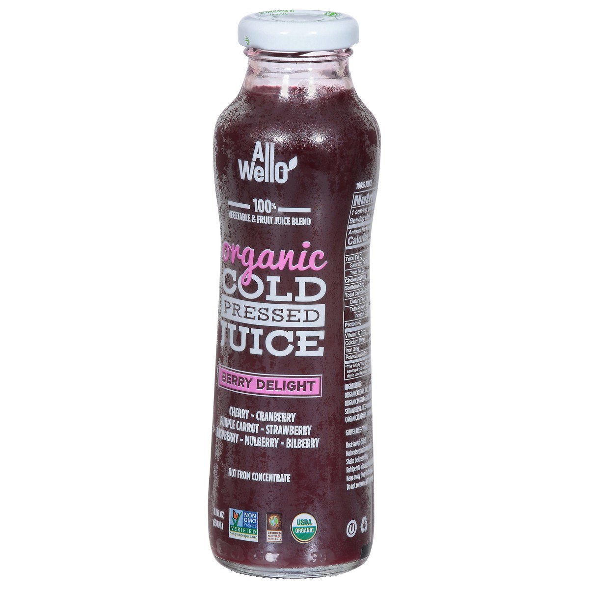 slide 3 of 9, AllWellO Cold Pressed Organic Beery Delight Juice 11.1 fl oz, 11.1 oz