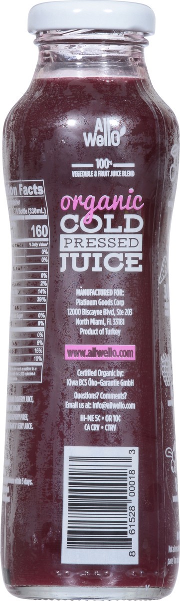 slide 5 of 9, AllWellO Cold Pressed Organic Beery Delight Juice 11.1 fl oz, 11.1 oz