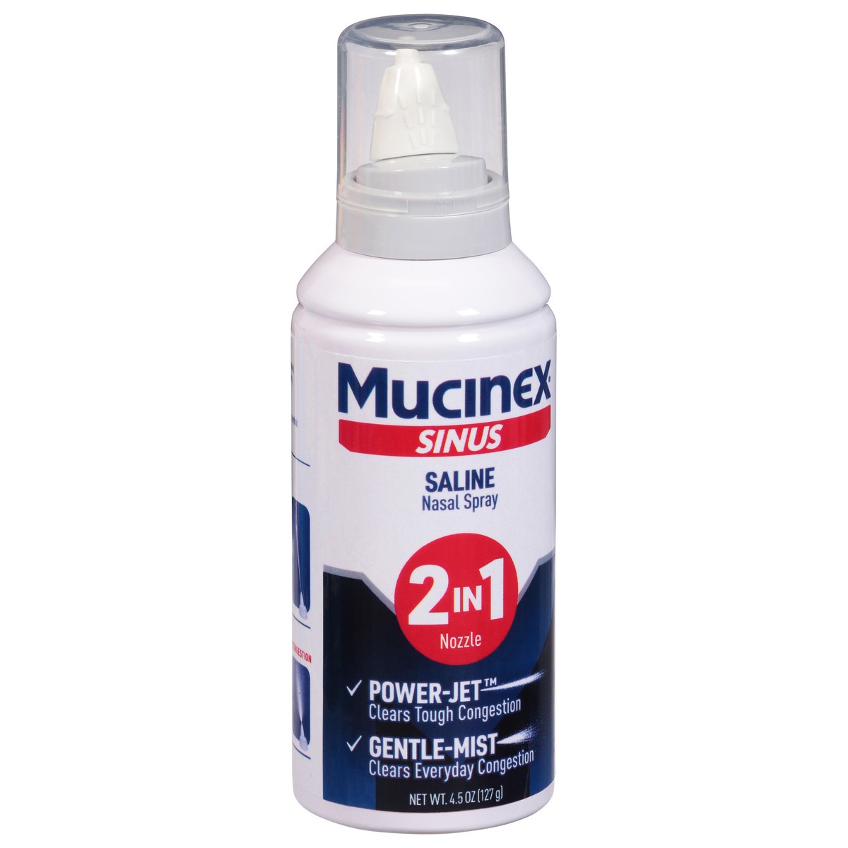 slide 4 of 12, Mucinex Sinus Saline Nasal Spray & Sinus Rinse, Non-Medicated, Additive Free, 4.5 oz