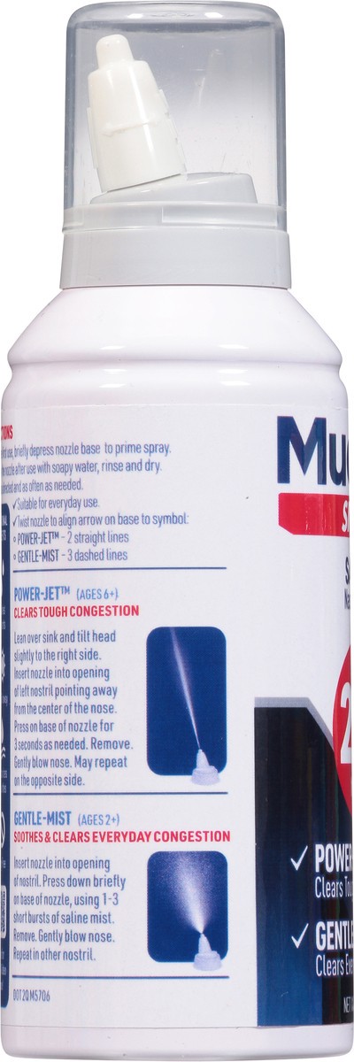 slide 11 of 12, Mucinex Sinus Saline Nasal Spray & Sinus Rinse, Non-Medicated, Additive Free, 4.5 oz
