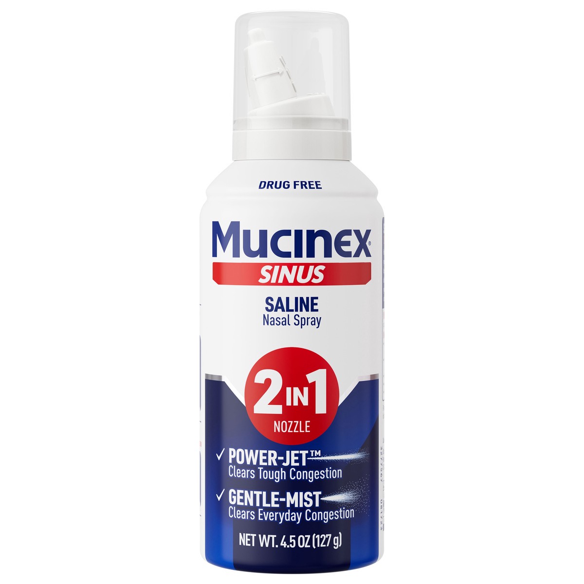 slide 1 of 12, Mucinex Sinus Saline Nasal Spray & Sinus Rinse, Non-Medicated, Additive Free, 4.5 oz