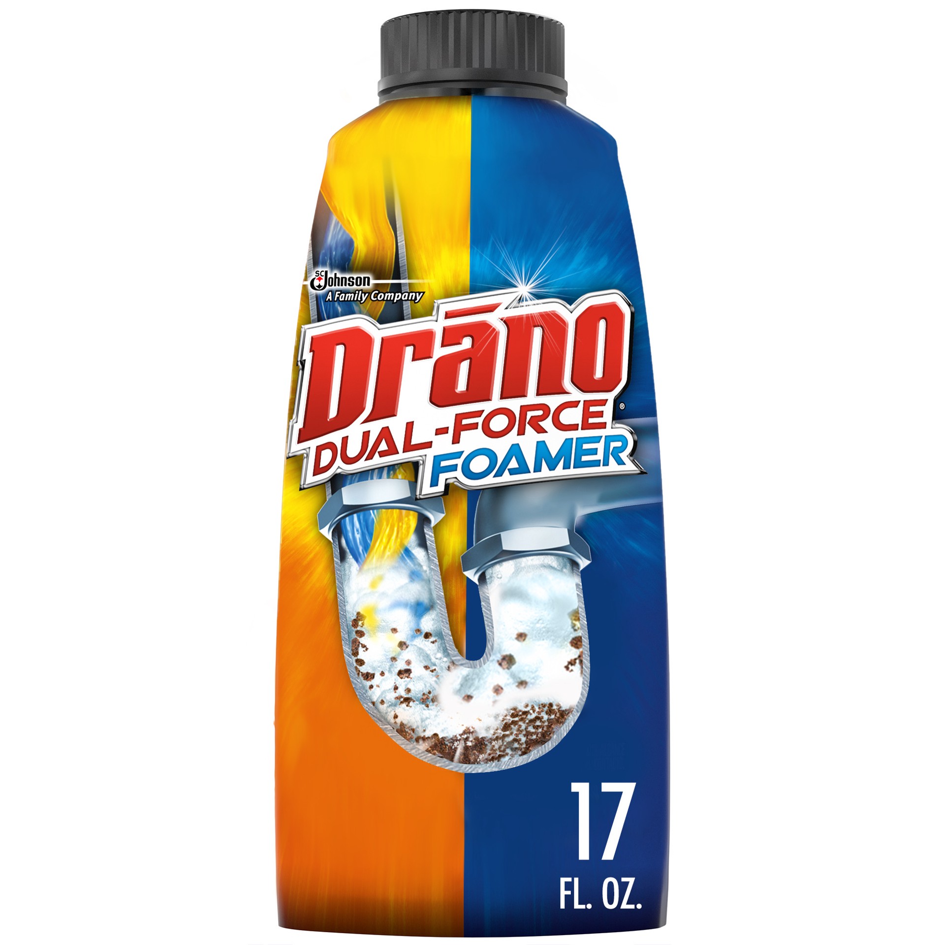 slide 5 of 5, Drano Dual Force Foamer Clog Remover , 17 oz