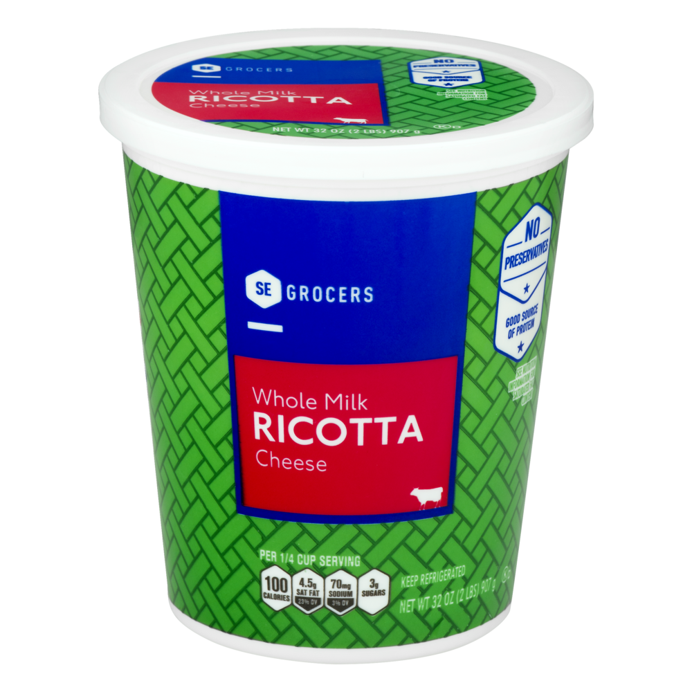 slide 1 of 1, SE Grocers Whole Milk Ricotta Cheese, 32 oz