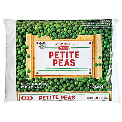 slide 1 of 1, H-E-B Petite Green Peas, 16 oz