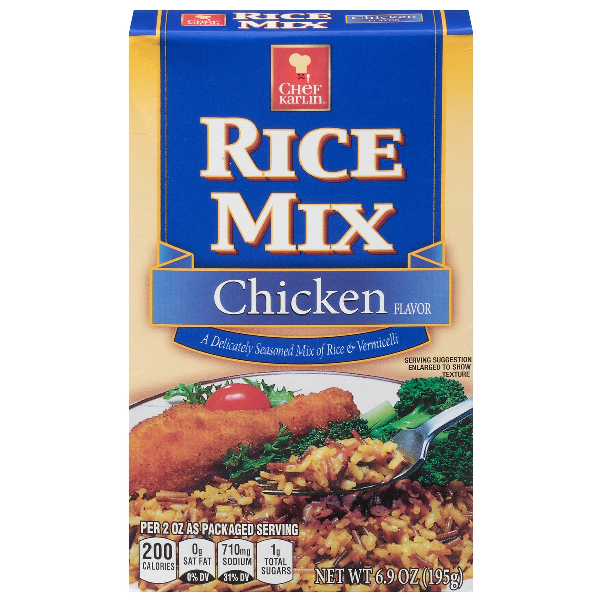 slide 1 of 14, Chef Karlin Chicken Flavor Rice Mix - 6.9 oz, 6.9 oz