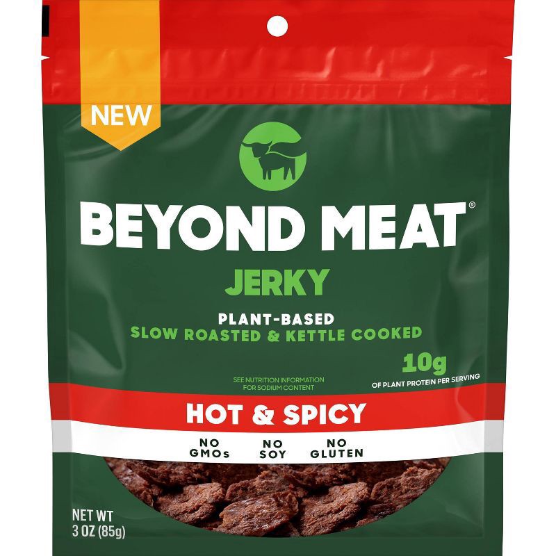 slide 1 of 5, Beyond Meat Plant Based Slow Roasted & Kettle Cooked Jerky Hot & Spicy 3 Oz, 3 oz