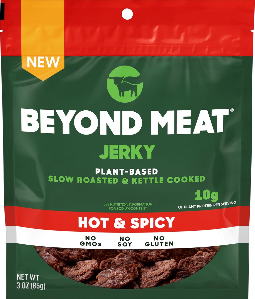 slide 5 of 5, Beyond Meat Plant Based Slow Roasted & Kettle Cooked Jerky Hot & Spicy 3 Oz, 3 oz