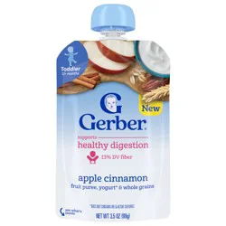 GERBER Infant Puree Toddler Fruit Yogurt Grain Apple Cinnamon 3.5oz Pouch