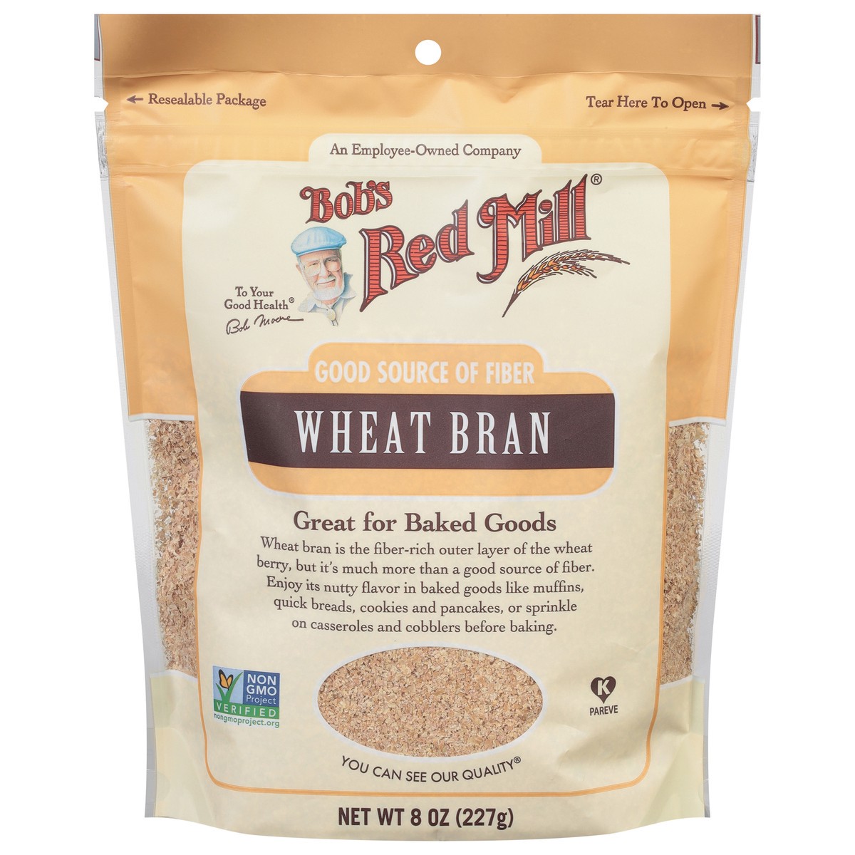 slide 1 of 9, Bob's Red Mill Wheat Bran 8 oz, 8 oz