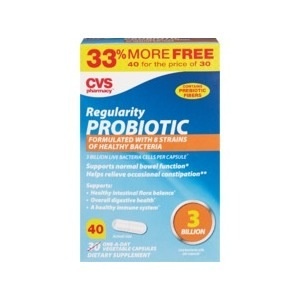 slide 1 of 1, CVS Pharmacy Regularity Probiotic One A Day Capsules, 40 ct