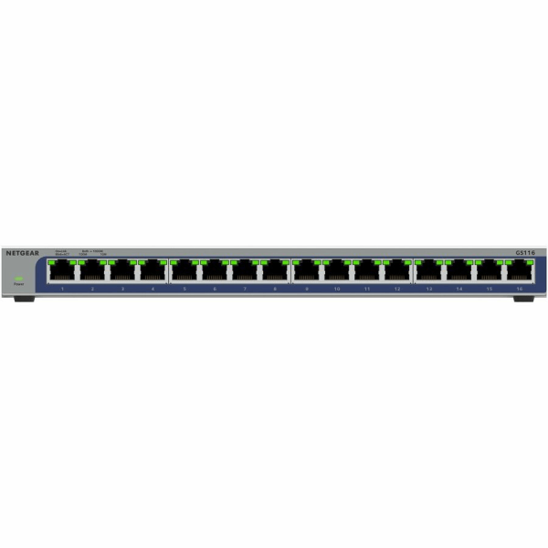 slide 5 of 8, Netgear 16-Port Gigabit Ethernet Unmanaged Switches - 16 Ports - Gigabit Ethernet - 10/100/1000Base-T - 2 Layer Supported - 8.10 W Power Consumption - Twisted Pair - Desktop, Wall Mountable, Compact - Lifetime Limited Warranty, 1 ct