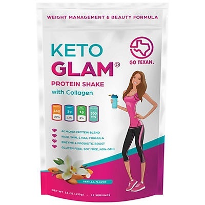 slide 1 of 1, Keto Glam Vanilla Protein Shake, 16 oz