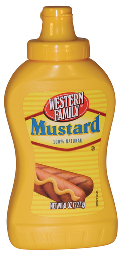 slide 1 of 1, Western Family Mustard Squeeze, 8 oz