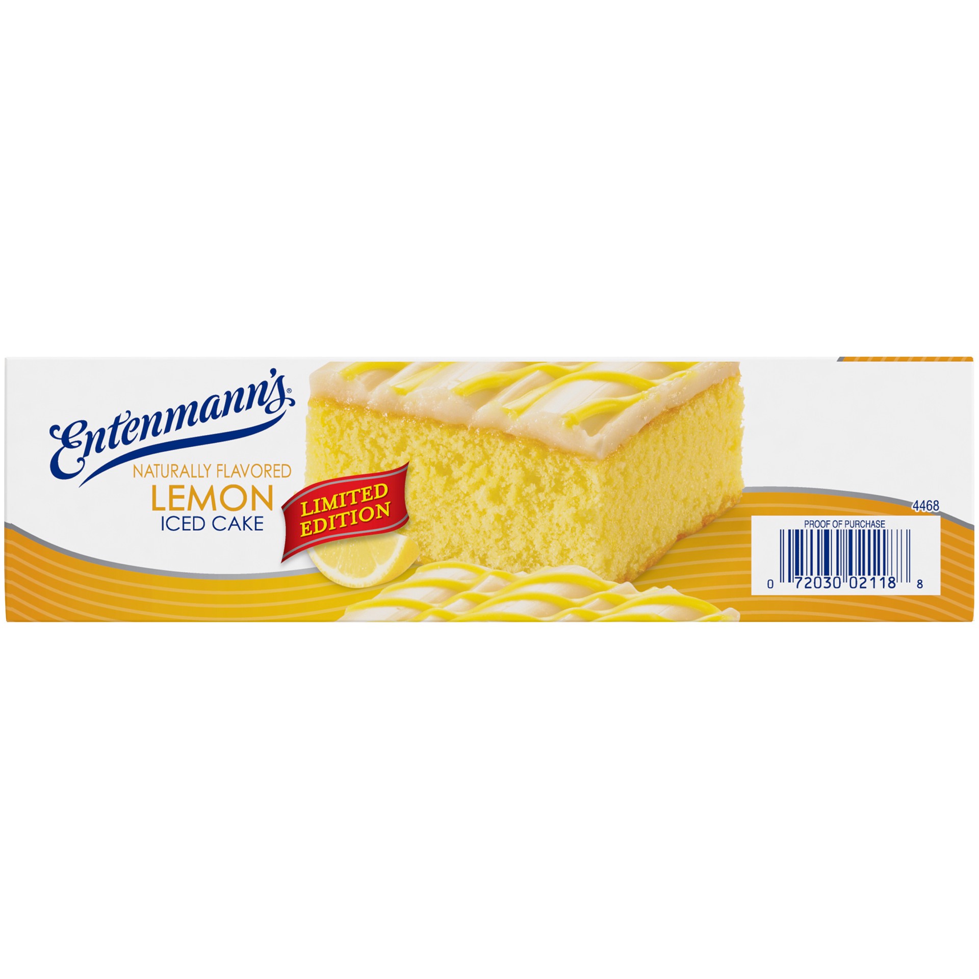 slide 5 of 5, Entenmann's Lemon Iced Cake, 18 oz, Iced Cake, Box, 18 oz