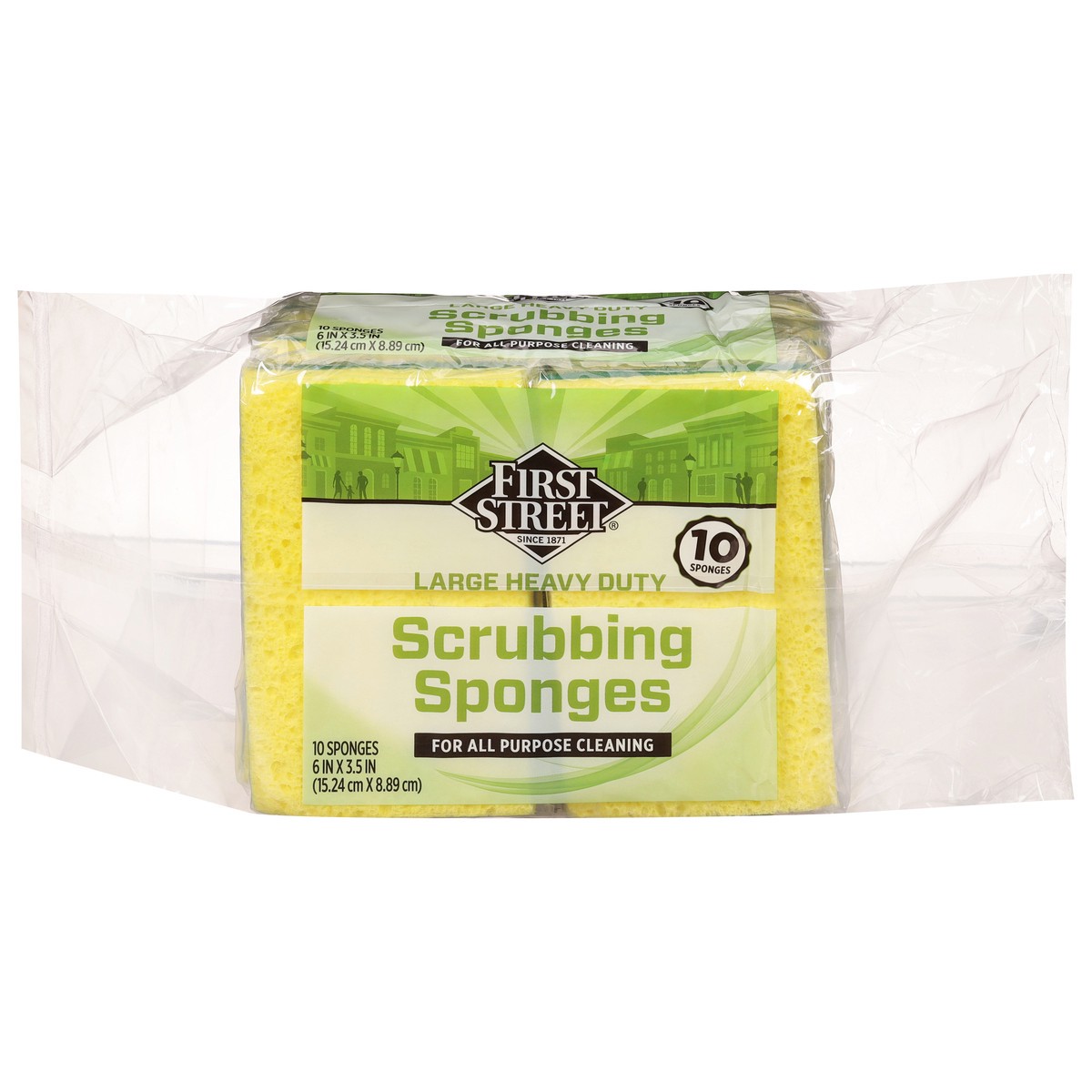 slide 3 of 4, First Street Large Cellulose Scrub Sponge, 10 ct