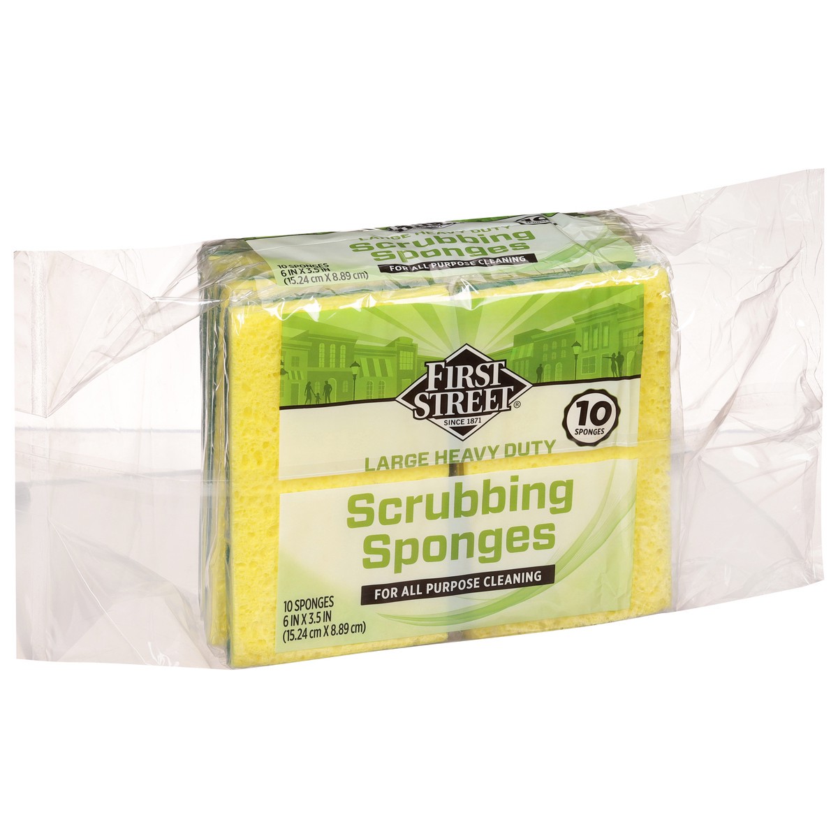 slide 2 of 4, First Street Large Cellulose Scrub Sponge, 10 ct
