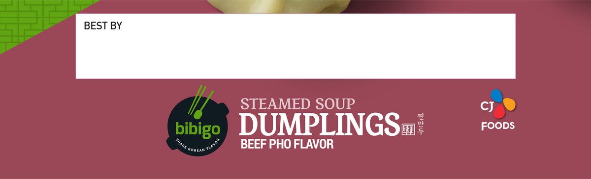 slide 5 of 9, Bibigo Frozen Steamed Beef Dumplings, 6.6 oz