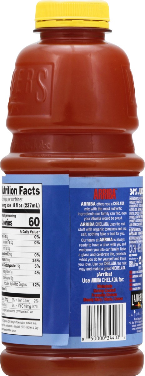 slide 10 of 11, Arriba! Spicy Clam & Sea Salt Chelada 32 oz, 32 fl oz