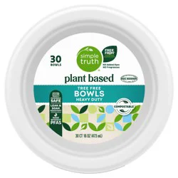 Simple Truth® Plant Based Tree Free Heavy Duty Compostable Bowls, 30 ct / 16 oz