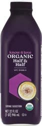 Know & Love Organic Half & Half 32 Ounces
