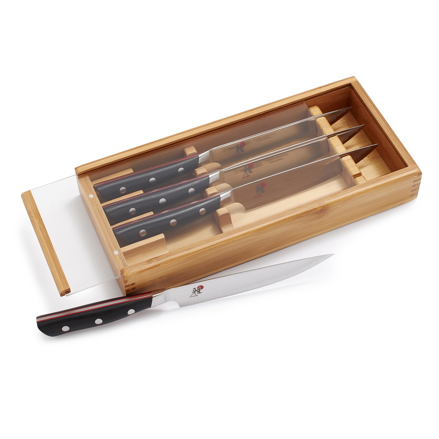 slide 1 of 1, MIYABI Evolution Steak Knife Set, 1 ct