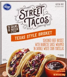 Kroger Texas Style Brisket Seasoned Beef Brisket Street Tacos 4 Count