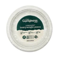 True Goodness Compostable Heavyweight Plates, 6 In, 20 Ct