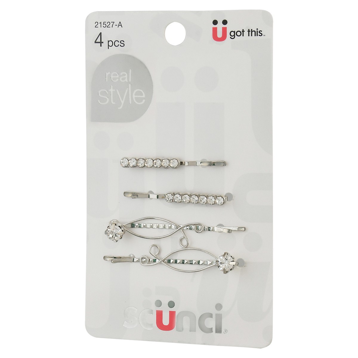 slide 7 of 10, scünci Hair Pins 4 Pieces 4 ea, 4 ct