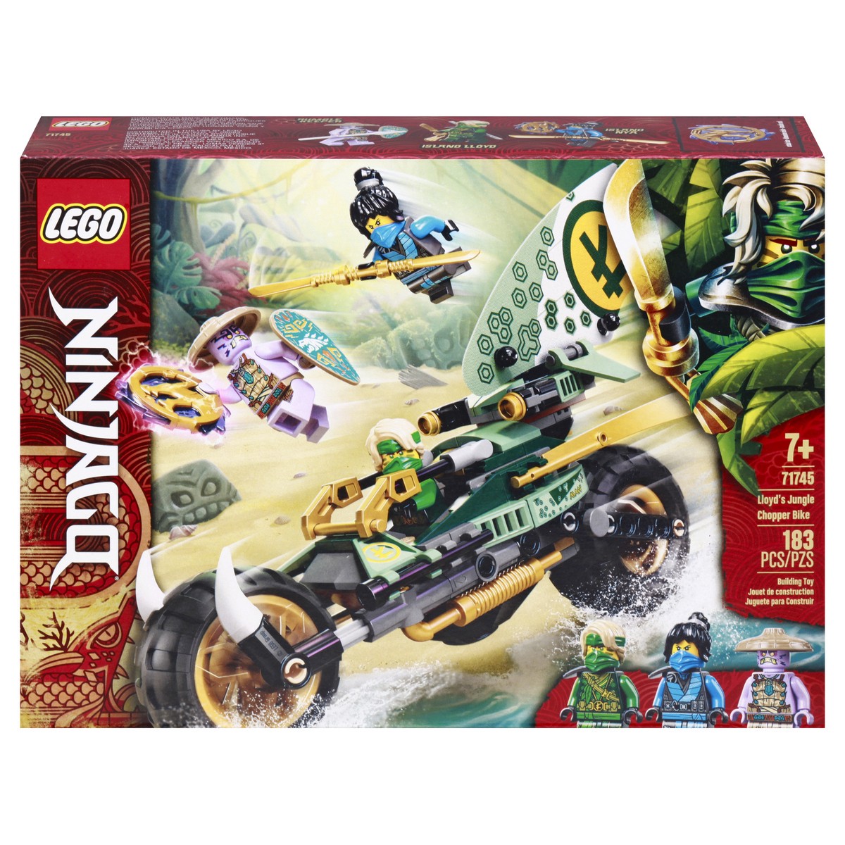 slide 1 of 9, Lego Ninjago Lloyd's Jungle Chopper Bike Playset, 1 ct