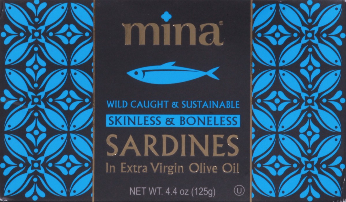 slide 6 of 9, Mina Sardines Skinless and Boneless, 4.4 oz