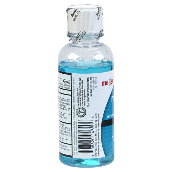 slide 8 of 9, Meijer Antiseptic Mouthwash, Blue Mint, 3.2 fl oz