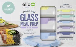 Ello Duraglass Color Lock Food Storage Meal Prep, 3.4 cup