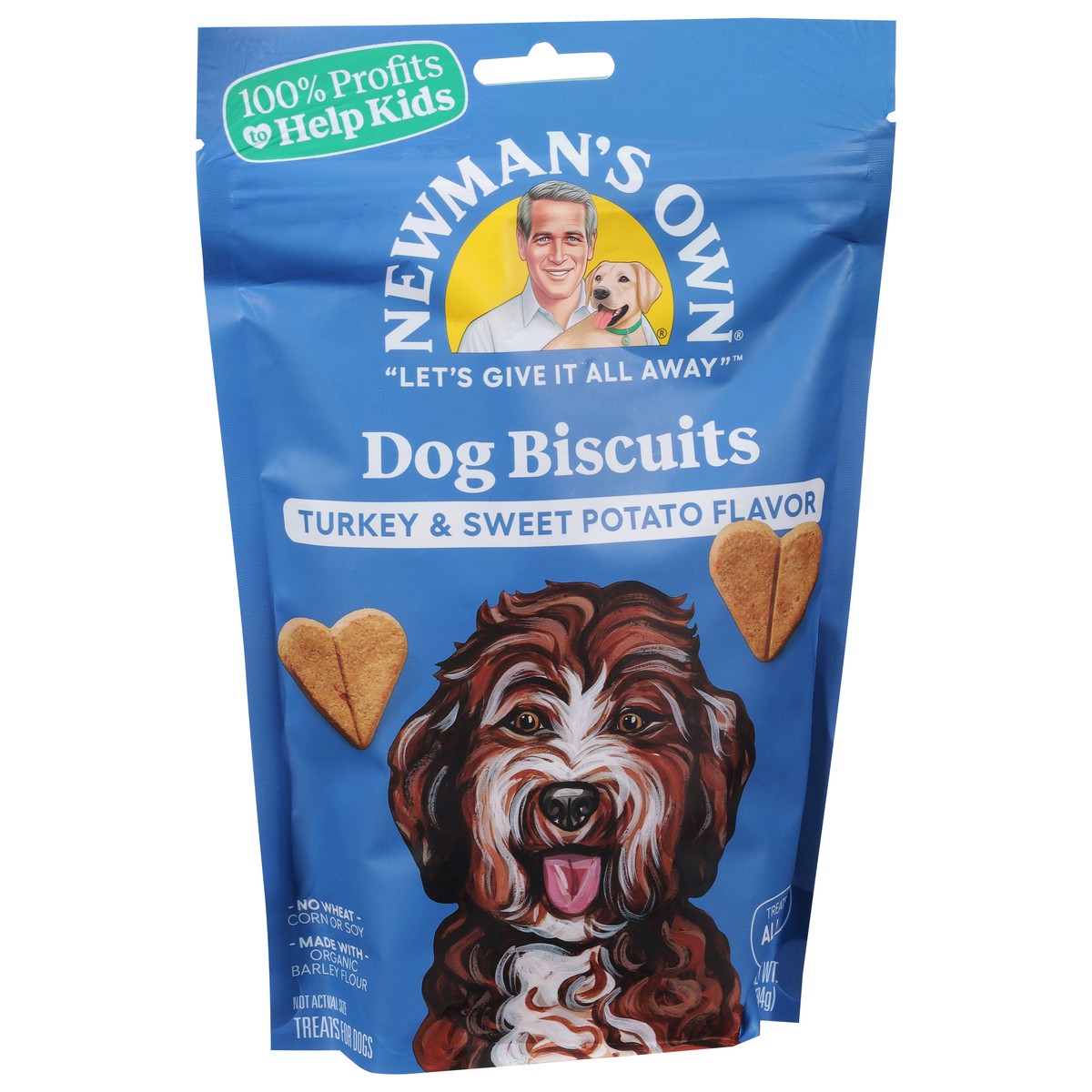 slide 2 of 9, Newman's Own Turkey & Sweet Potato Flavor Dog Biscuits 10 oz, 10 oz