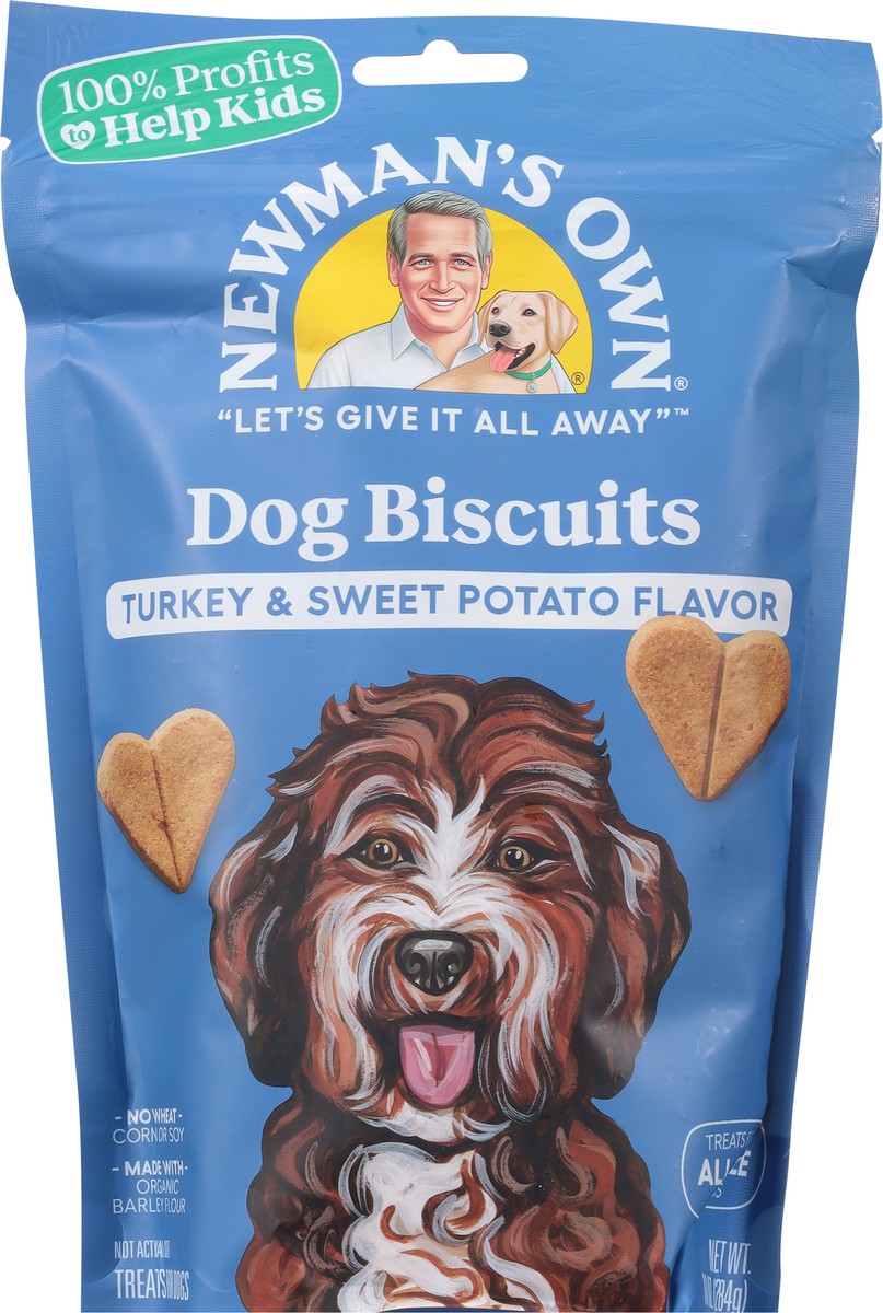 slide 9 of 9, Newman's Own Turkey & Sweet Potato Flavor Dog Biscuits 10 oz, 10 oz