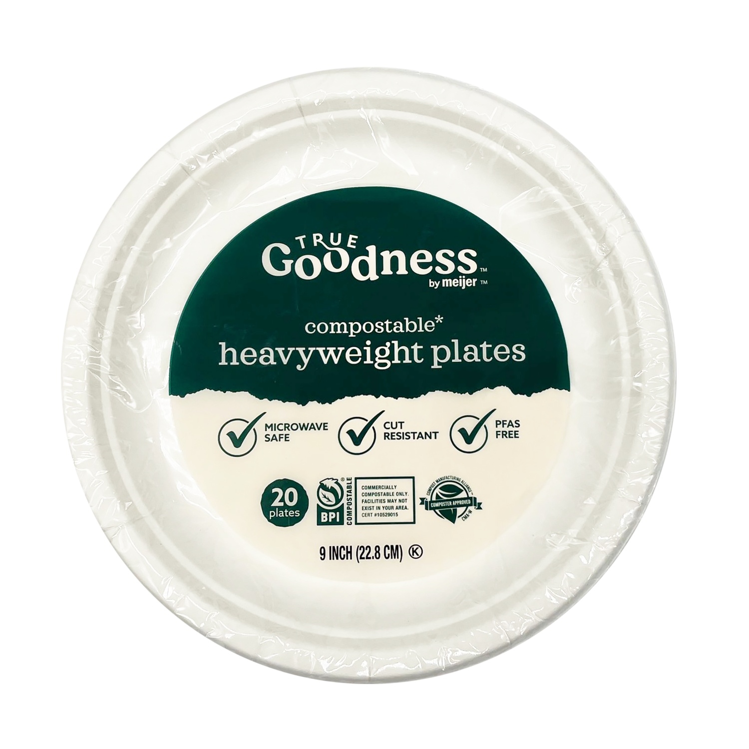 slide 1 of 2, True Goodness Comp Plates 9 Inch, 20 Ct, 20 ct