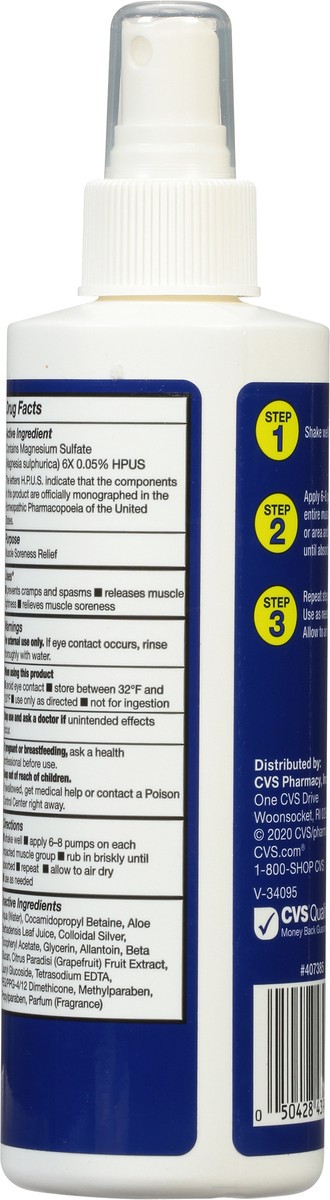slide 5 of 9, Cvs Muscle Relief Homeopathic Magnesiumsulfate 6X0.05% Spry, 1 ct