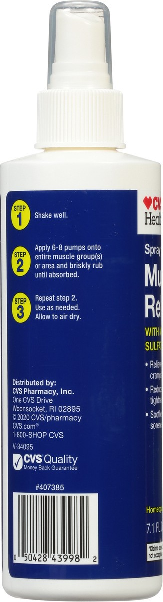 slide 3 of 9, Cvs Muscle Relief Homeopathic Magnesiumsulfate 6X0.05% Spry, 1 ct