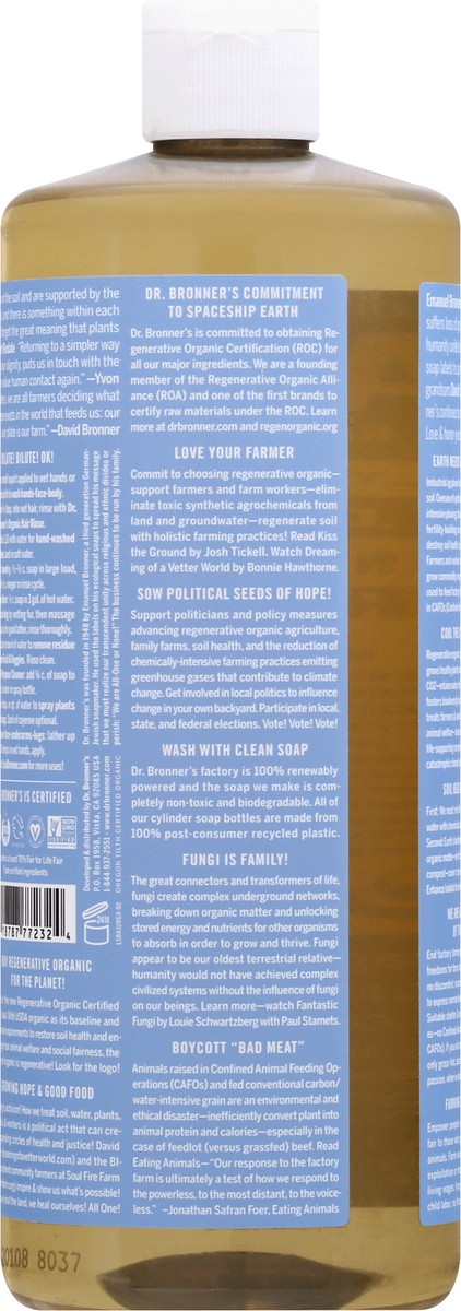 slide 4 of 9, Dr. Bronner's 18-in-1 Hemp Baby Unscented Pure-Castile Soap 32 oz, 32 oz