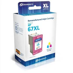 Dataproducts Remanufactured Tri-Color XL High Yield Ink – Compatible with HP67XL (3YM58AN) - Dataproducts