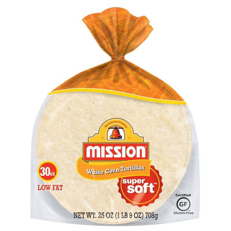 slide 1 of 3, Mission Super Soft White Corn Tortillas, 30 ct