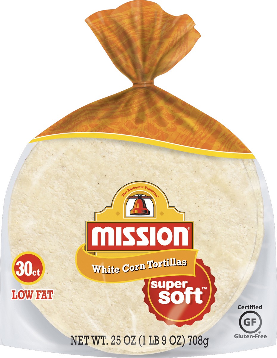 slide 2 of 3, Mission Super Soft White Corn Tortillas, 30 ct