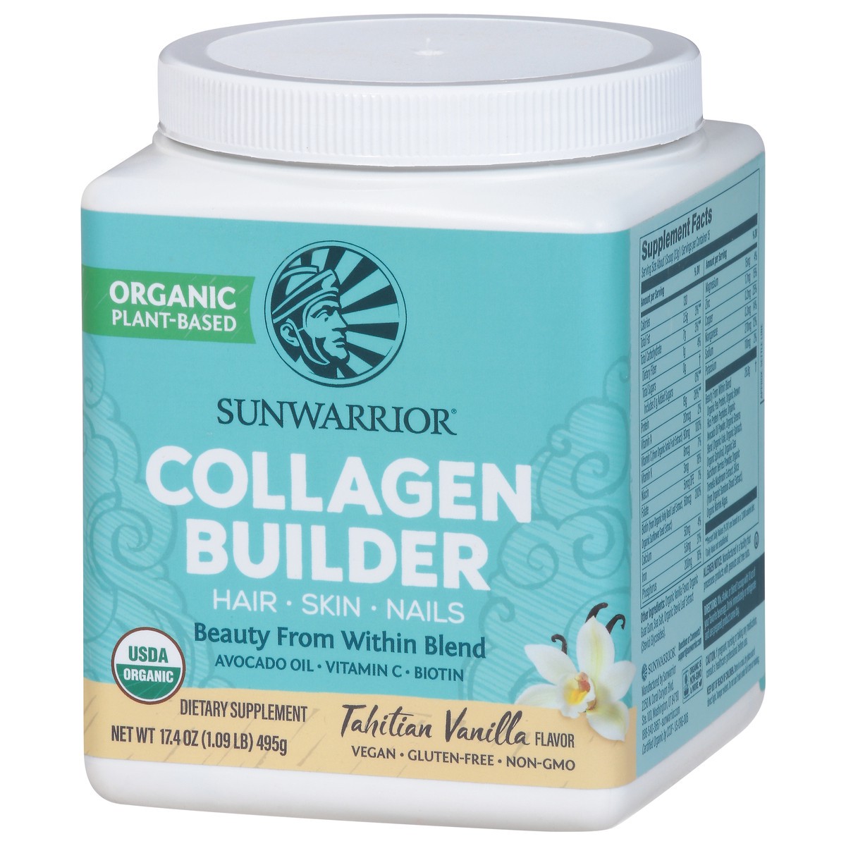 slide 8 of 9, Sunwarrior Organic Collagen Builder, 17.4 oz