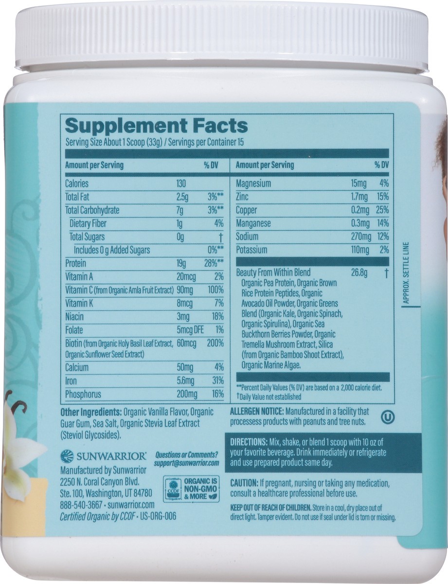 slide 7 of 9, Sunwarrior Organic Collagen Builder, 17.4 oz