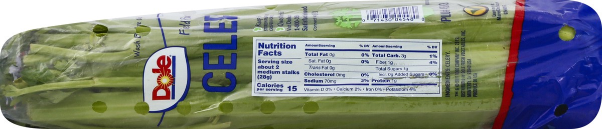 slide 10 of 13, Dole Field Packed Celery 1 ea, 1 ct