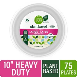 Simple Truth Plant Based Tree Free Heavy Duty Compostable Large Plates, 75 ct / 10 in