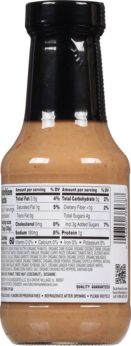 slide 9 of 15, Full Circle Organic Peanut Satay Sauce 12 oz, 12 oz